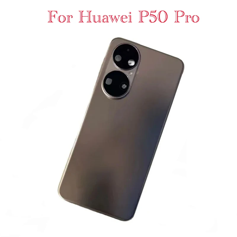 NEW For Huawei P50 Pro Back Battery Cover Glass Housing Case Door Rear With Frame Camera Lens with Sticker Replacement