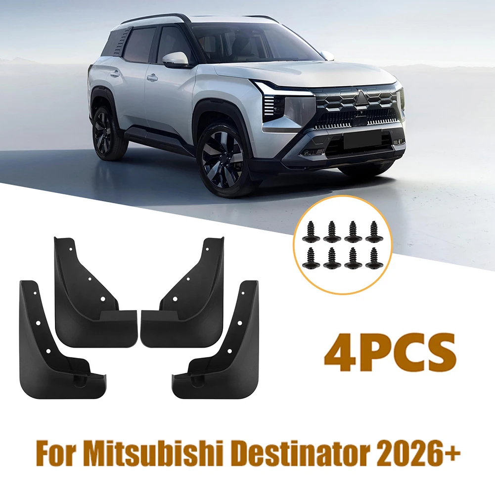 

4Pcs Car Body Splash-Proof Anti-Mud Fender With Screw For Mitsubishi Destinator Car Body Fender Automobile Protector Cover