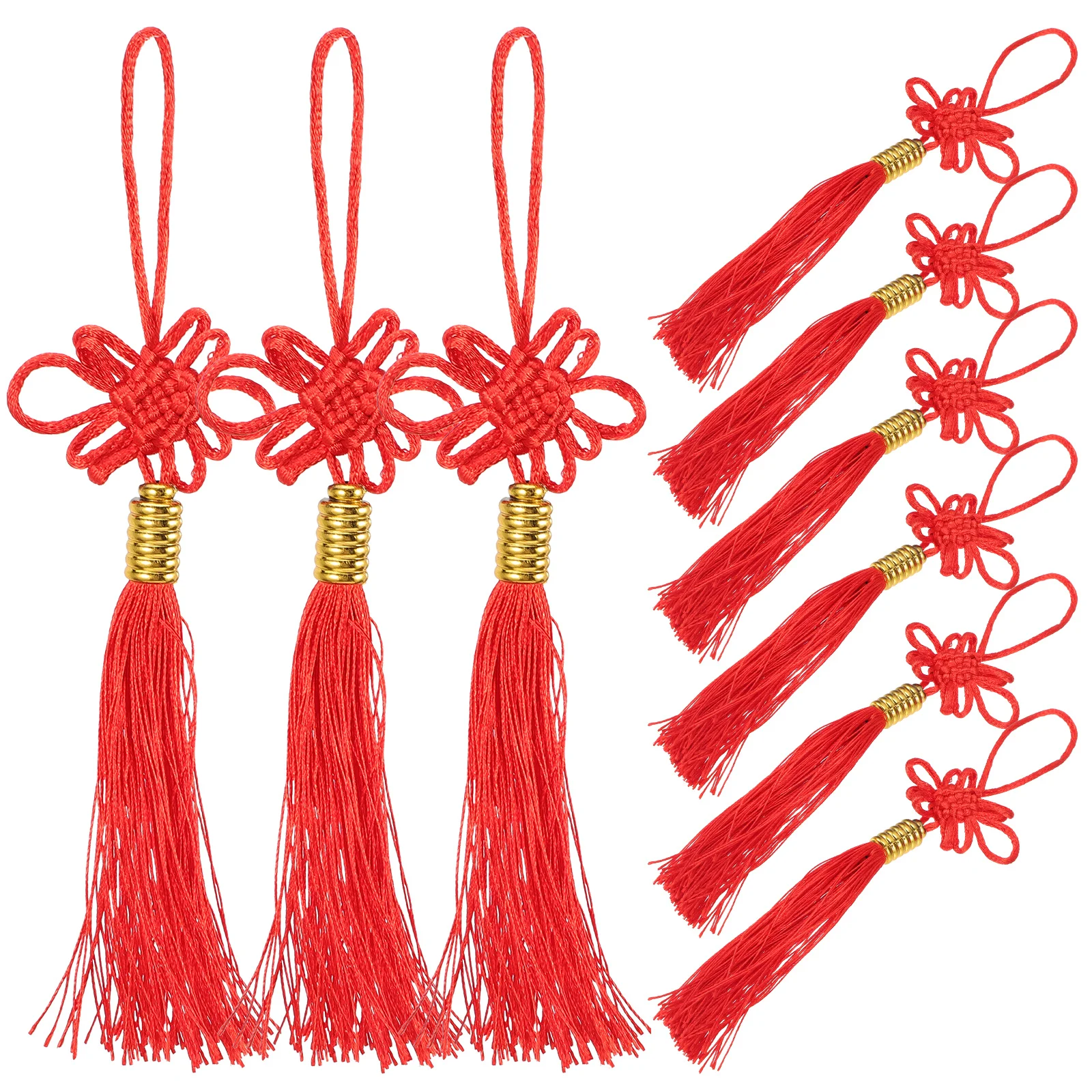

20Pcs Chinese Knot Tassel Hanging Ornaments New Year Pendant Decorative Wall Decor Chinese Style Festival Supplies