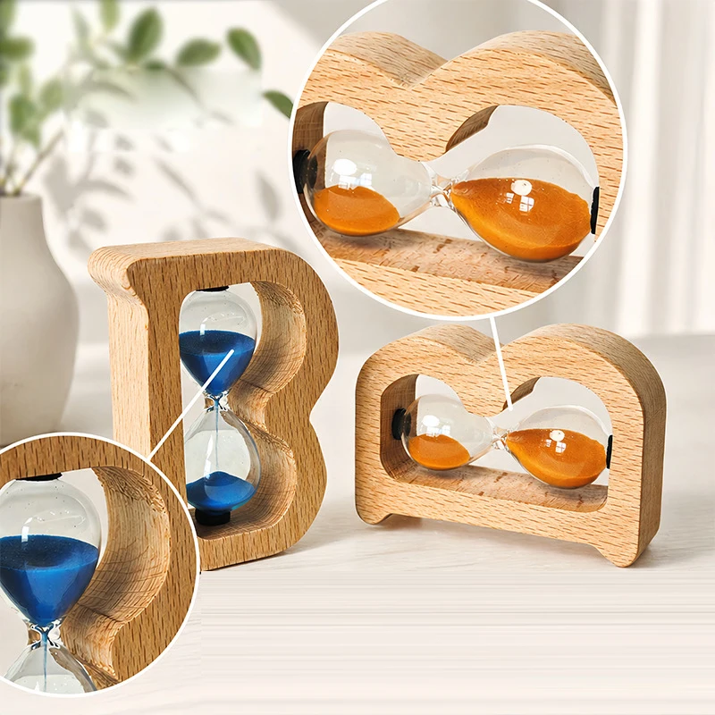3/5 Minute wooden frame Hourglass Sand Timer Kitchen School Modern Crystal Hour Glass Sandglass Sand Clock Tea Timers Decoration
