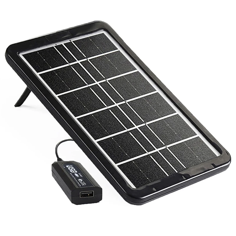 5V 6W USB Solar Panel, Portable Efficiency Solar Panel Battery Charger With Cable For Cellphone Power Bank Camera Fan