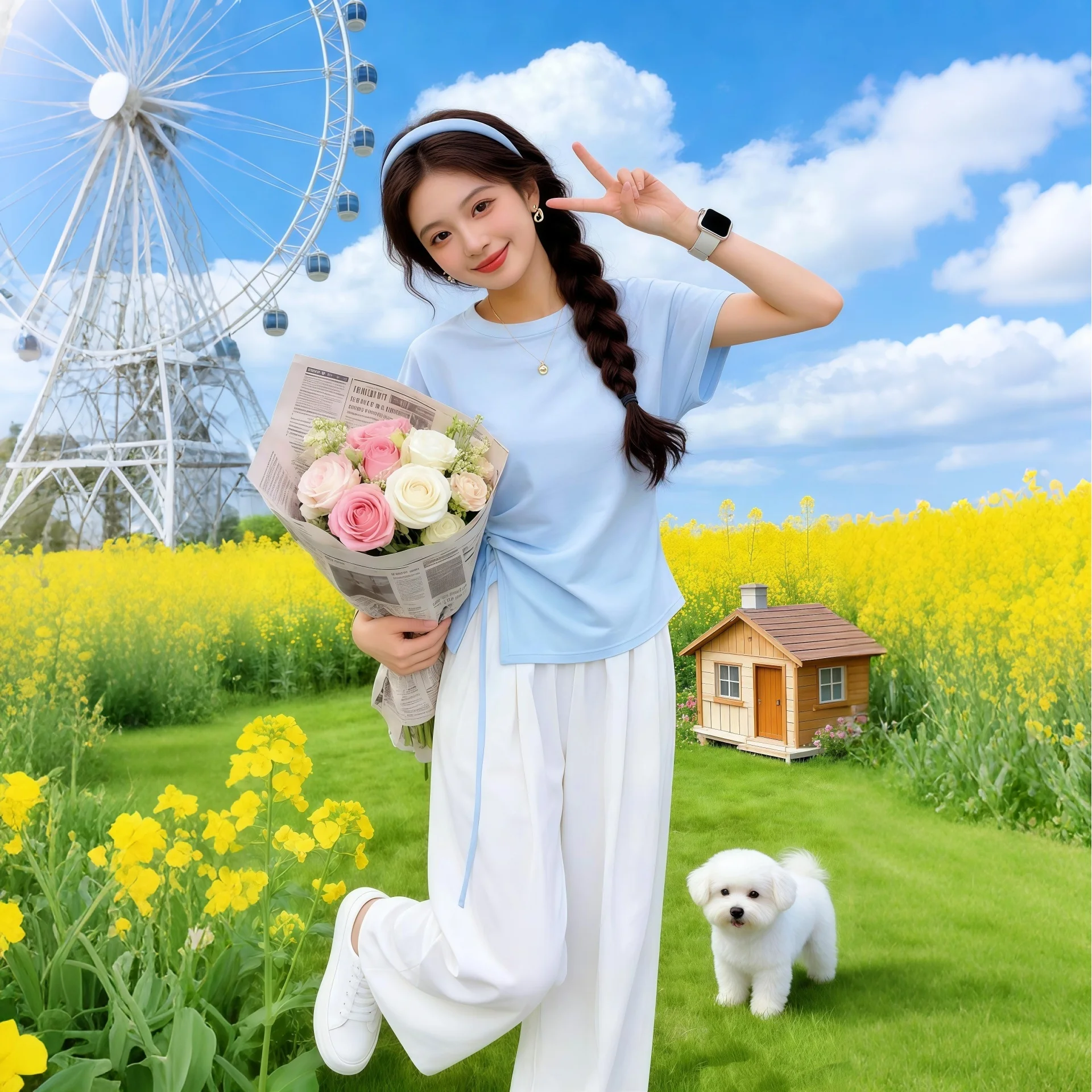 

Summer 2026 Women's Casual Loose Short Sleeve T-Shirt Wide Leg Pants Two-Piece Set Fashionable Comfortable Commute Style