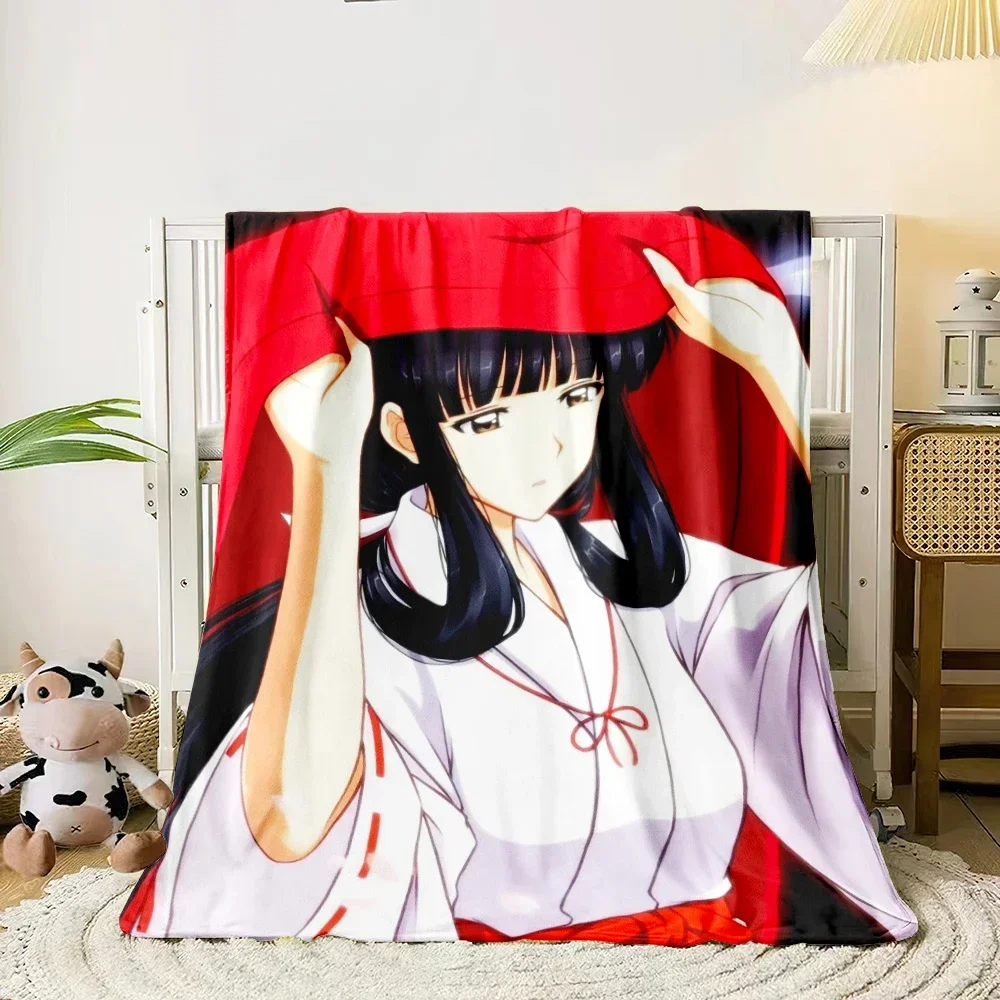 1 PC Inuyasha blanket - Lightweight Flannel Throw for sofas, travel, camping, living rooms, offices, chairs and beds