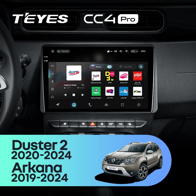 TEYES CC4 PRO For Renault Duster HM 2 2020 - 2024 Arkana 2019 - 2024 CarPlay Multimedia Stereo Car play Android Auto Autoradio