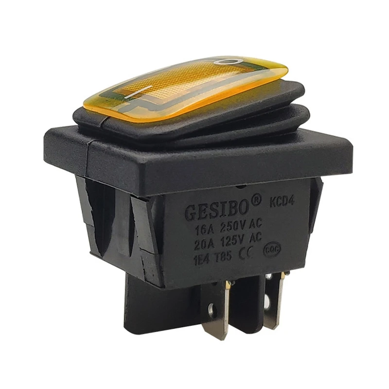 63HA KCD4 2/3 Positie Boot Rocker Switch 4/6 Pin Snap-In Schakelt Miniatuur Schakelaar