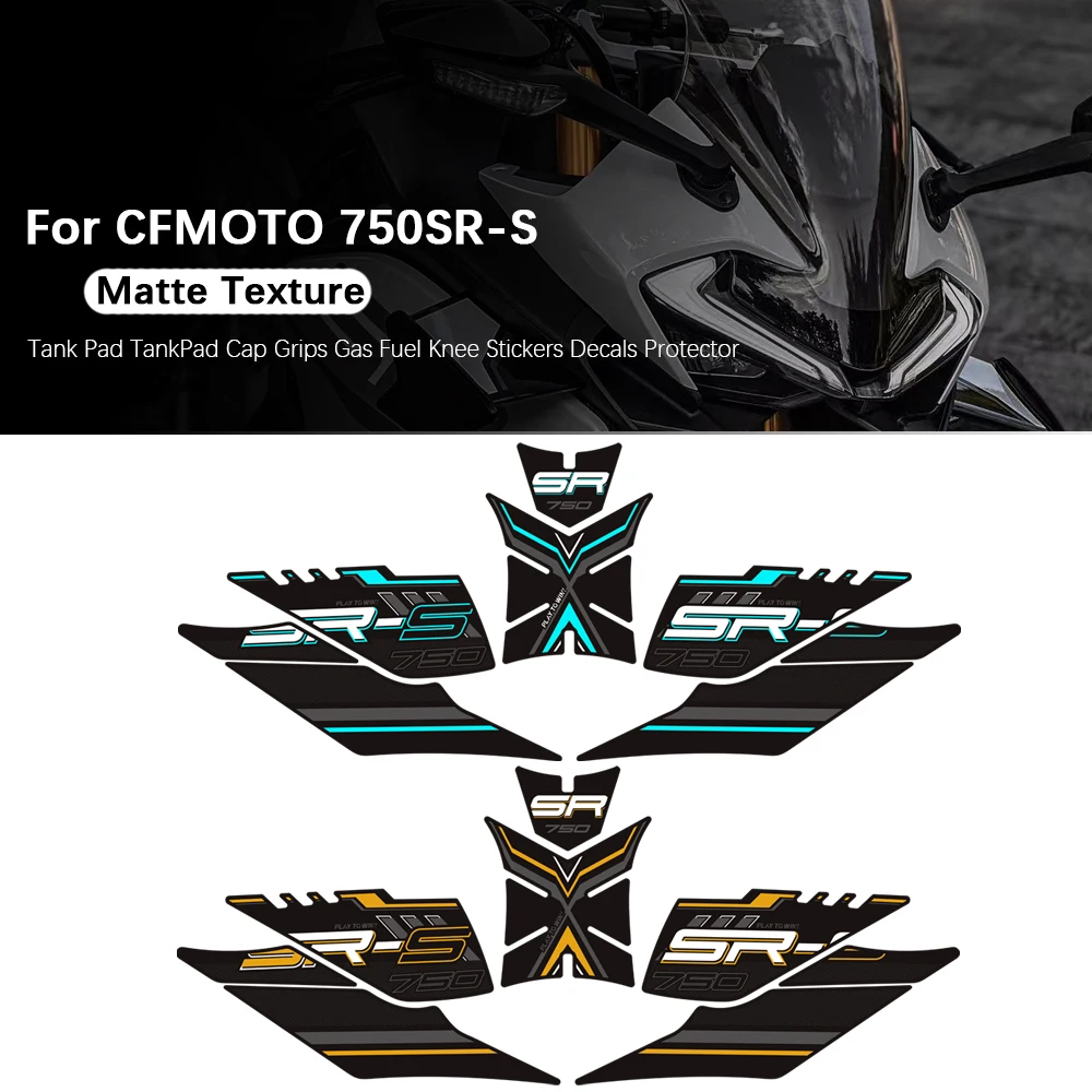 

Motorcycle For CFmoto 750SR-S 750SR 750SRS Accessories Tank Pad TankPad Cap Grips Gas Fuel Knee Stickers Decals Protector 750 SR