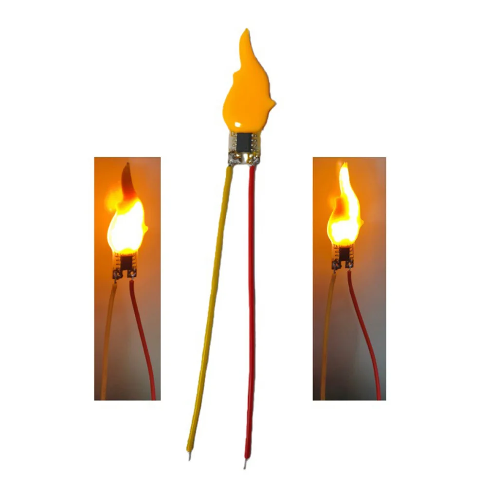 Flashing LED Bulb For 3v 5V Flame Effect Diode Light For Birthday Party Home Decor DIY Electronic Components Accessories