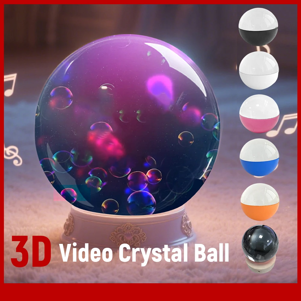 

3D-видео хрустальный шар с подставкой, видеоплеер, сфера памяти, лампа, подарок на день рождения, свадьбу, годовщину, украшение