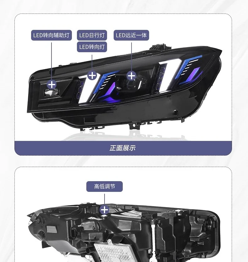 Led مجموعة مصابيح أمامية لسيارات BMW 3 Series G20 G28 2019-2015 النهار تشغيل ضوء بدوره إشارة طقم الجسم اكسسوارات السيارات #4