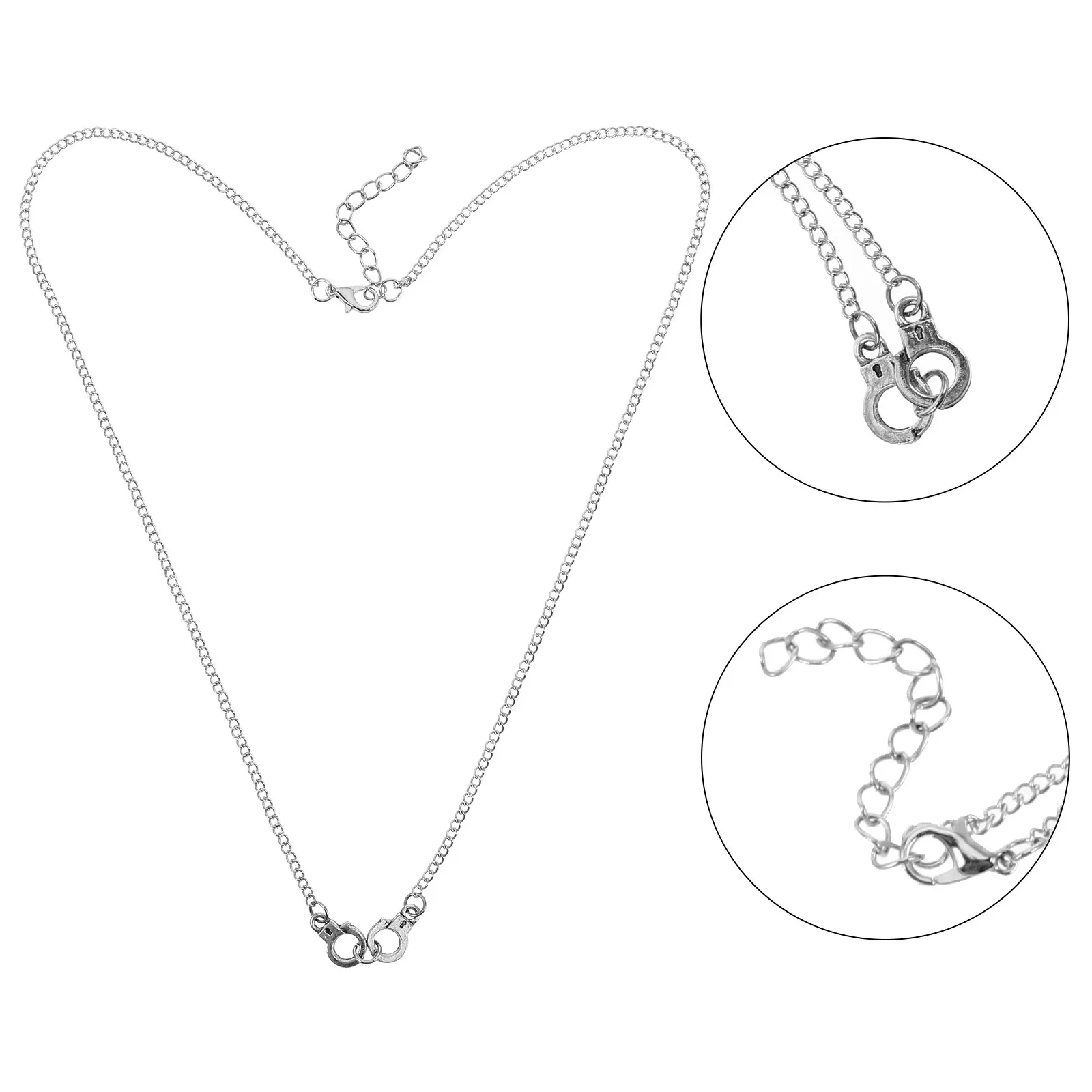 Collar de Cadena Gruesa Estilo Punk Retro con Colgante de Candado Entrelazado, Joyería Gótica Rockera para Mujeres y Hombres
