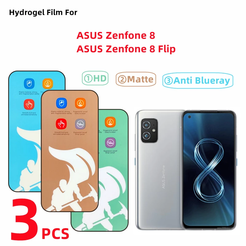 

3pcs Anti Blueray Hydrogel Film For ASUS Zenfone 8 Flip Matte Screen Protector For ASUS Zenfone 8 HD Protective Film