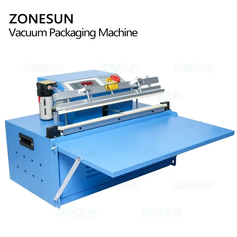 ZONESUN DZ500T آلة تعبئة أرز الأسماك التجارية فراغ السدادة آلة التغليف الصناعية