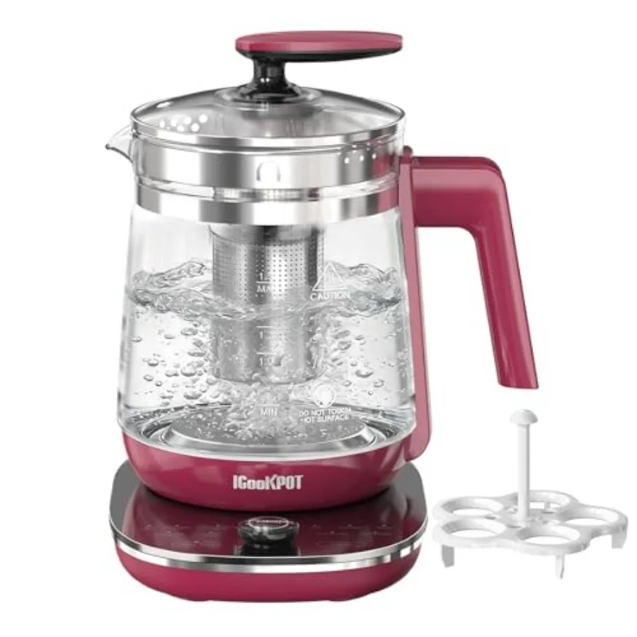 

1200w Electric Kettle 1.5L Borosilicate Glass tea kettle Hot water kettle electric for Coffee or Tea BPA Free Auto Shut-Off Sta