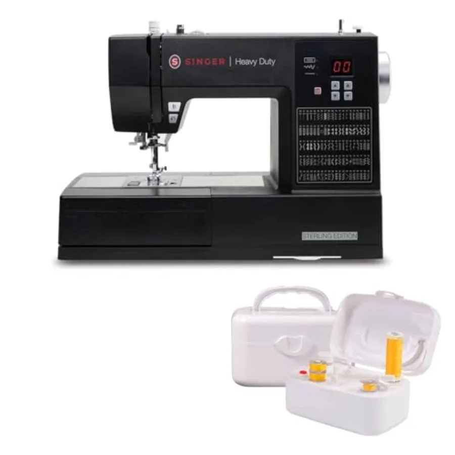 

Промышленная швейная машина 6600C с набором аксессуаров, портативным намотчиком бобин, 215 строчками, ЖК-дисплеем, мощным двигателем и функцией выемки петли в 1 шаг