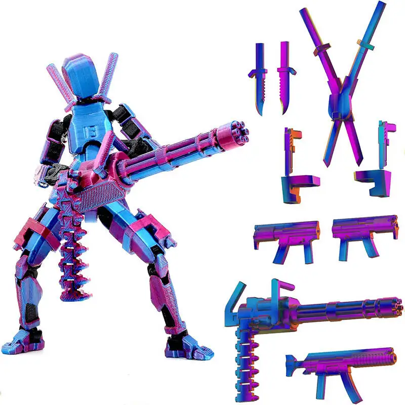 T13 Titan 13 Action Figure Set Robot Action Figure 3D Printed Robo 13 Action Fidget Toys For Collectors Desktop Decorations