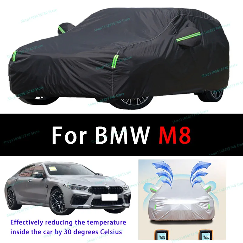 

For BMW M8 Summer Full Car Covers Outdoor Sun uv Protection Dust Cooling Protective Auto Protective Cover