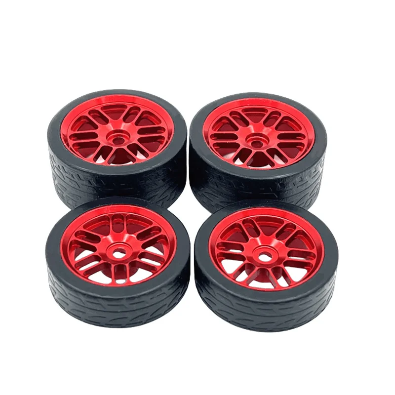 Neumático de cubo de rueda a la deriva de coche RC para WLtoys 244016 LOSI Micro-B 1/24 RC, piezas de accesorios OP de actualización de Metal