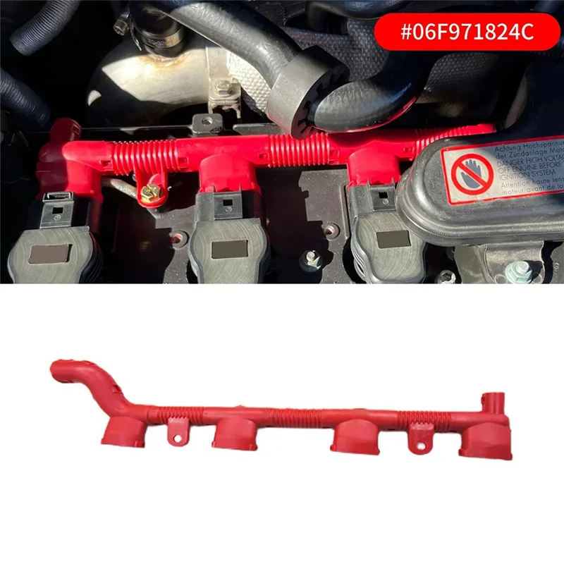 06F 971824 C pacote de bobina de ignição conduíte de cablagem para audi a1/a3/a4/a6/tt conector de fiação de bobina de ignição vermelho