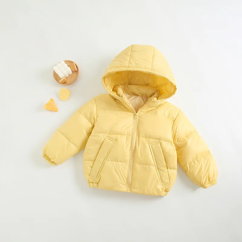 Fall winter big boys and girls short baby baby candy color hooded warm