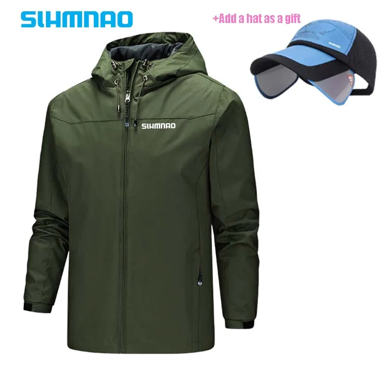 

2025New Men's Waterproof Fishing Jacket, Spring and Autumn Outdoor Cycling, Hunting, Hiking, Windproof Mountaineering Sportswear