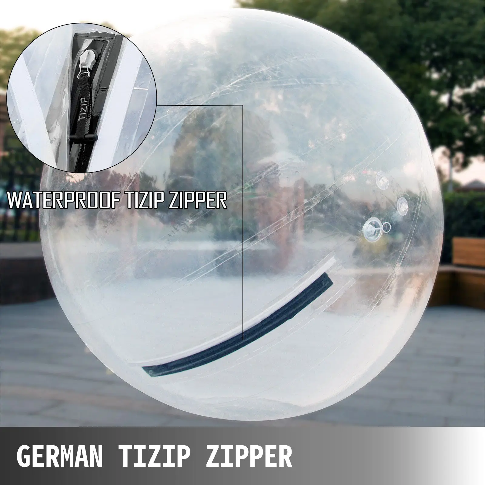 

2m PVC Inflatable Water Walking Ball - Roll with German Zipper Water Amusement Toy