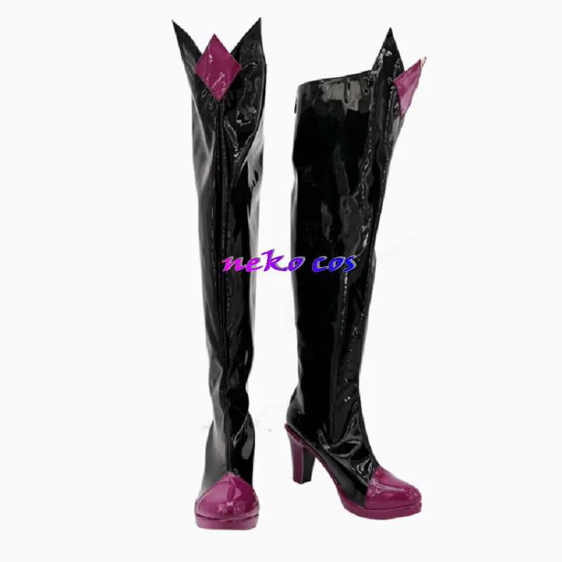 Nekocos Yes！Precure 5GOGO！ Bad End Precure Dark Pretty Cure Cosplay Costume Custom Size Black Long Shoes Boots