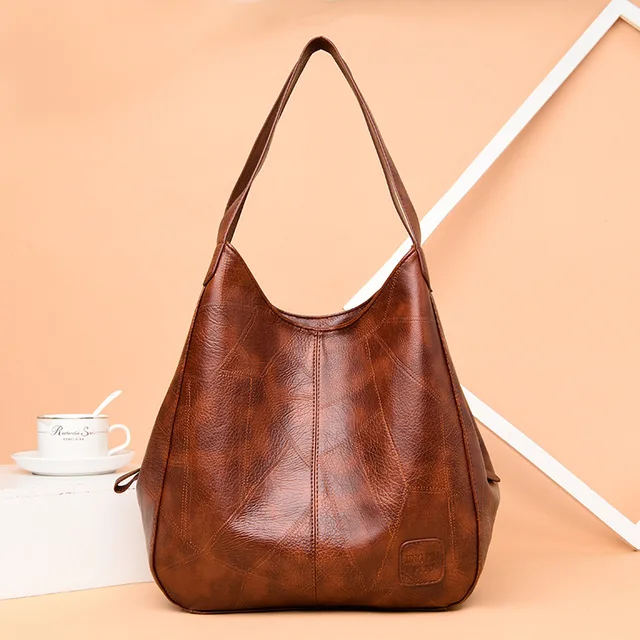 Damska torba na ramię w stylu vintage projektanci torebki ze skóry PU kobiece luksusowe torby Hobo z górnym uchwytem moda marka torby o dużej pojemności