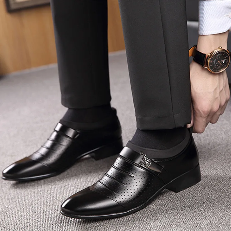 

Размер 38-48, повседневные деловые туфли для мужчин, свадебные платья, лоферы, черные мужские туфли, офисные туфли, мужские туфли