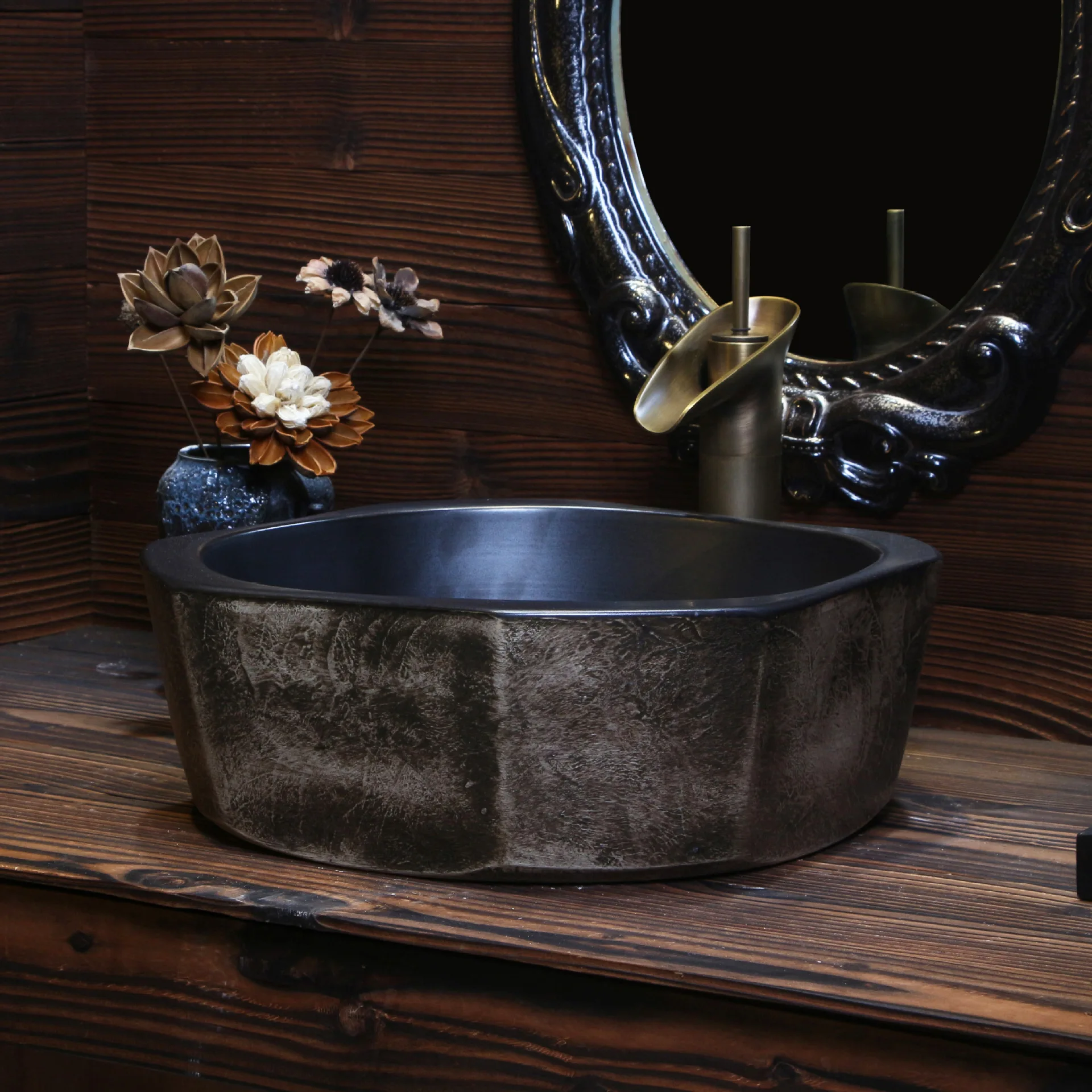 

China Artistic Handmade Art wash basin Ceramic Counter Top Wash Basin Bathroom Sinks ceramic sanitary wash basin