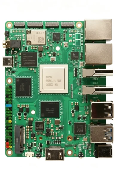 ROCK 5T Single Board Computer, RK3588 Octa-Core, 12GB LPDDR5 RAM, Dual 2.5G Ethernet, WiFi 6 & BT5.2, Embedded Mini Board
