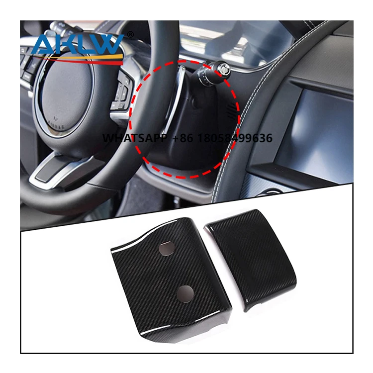 

Real Carbon Fiber Car Interior Accessories for Jaguar F-TYPE 2013-2024 Car Steering Wheel Steering Column Panel Protective Cover