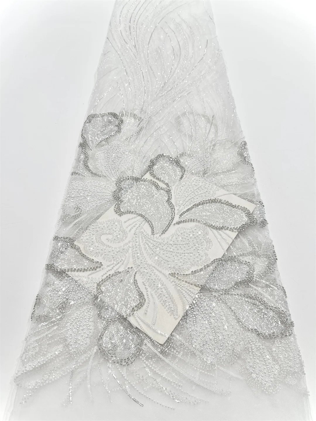 럭셔리 아프리카 스팽글 비즈 레이스 원단 2025 고품질 신랑 나이지리아 웨딩 신부 자수 프랑스 튤 바느질