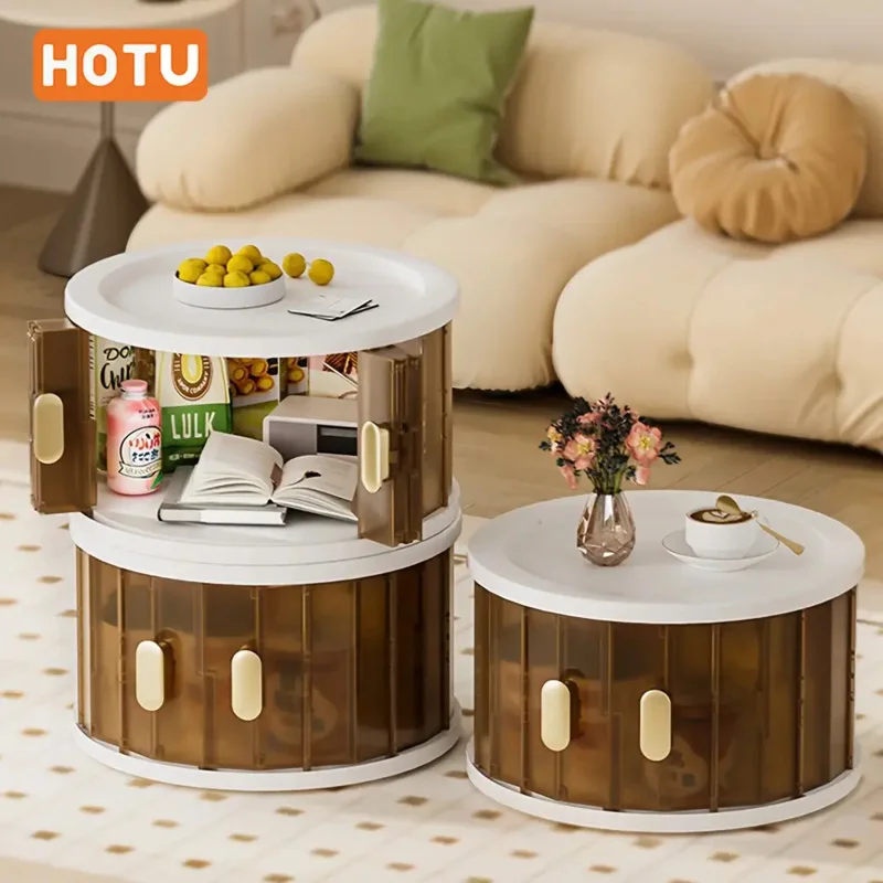 

1 шт., большая вместительная коробка для хранения косметики, многофункциональное круглое ведро для хранения, коробка для украшения дома, подходит для хранения закусок,