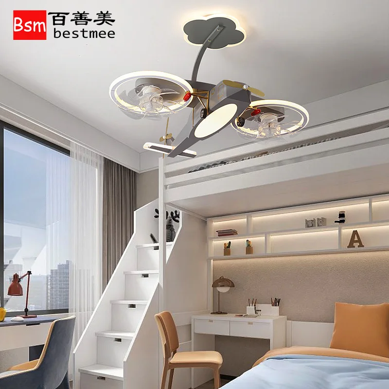 Lampa LED w kształcie samolotu, żyrandol dziecięcy, prosty, nowy, do pokoju chłopca, sypialni, gabinetu, lampka z motywem kreskówkowym, oświetlenie edukacyjne i rozrywkowe.