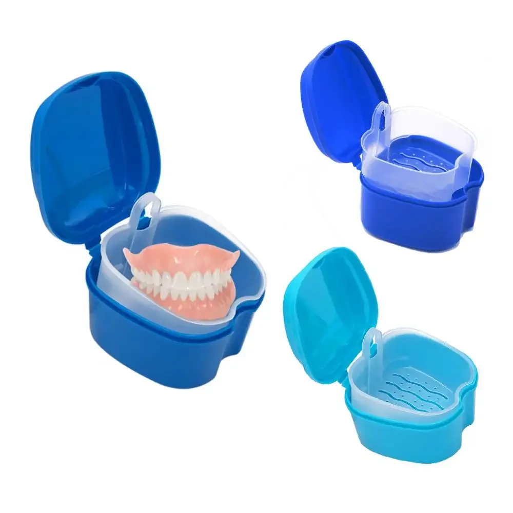 Contenitore per protesi Contenitore per protesi Scatola da bagno per protesi Fermo per denti finti Scatola da viaggio per pulizia Tazza da immersione con filtro