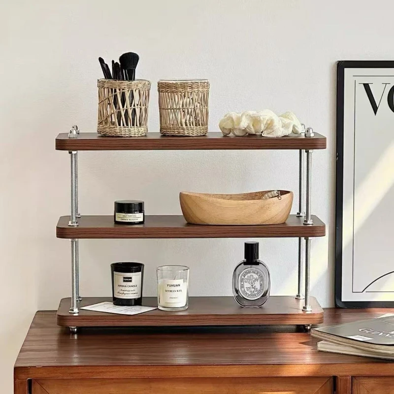 Vintage-style Adjustable Shelf for Kitchen, Living Room, Office Desk, Gap Storage Rack, Teacup Holder