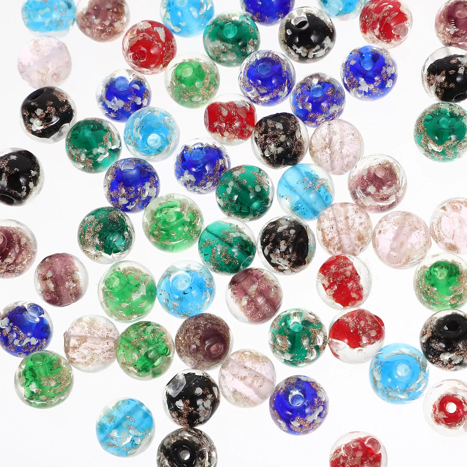 

20 Pieces Glass Beads 12mm Mixed Color Round Shaped DIY Craft Material Jewelry Making Bracelet Earrings Accessories