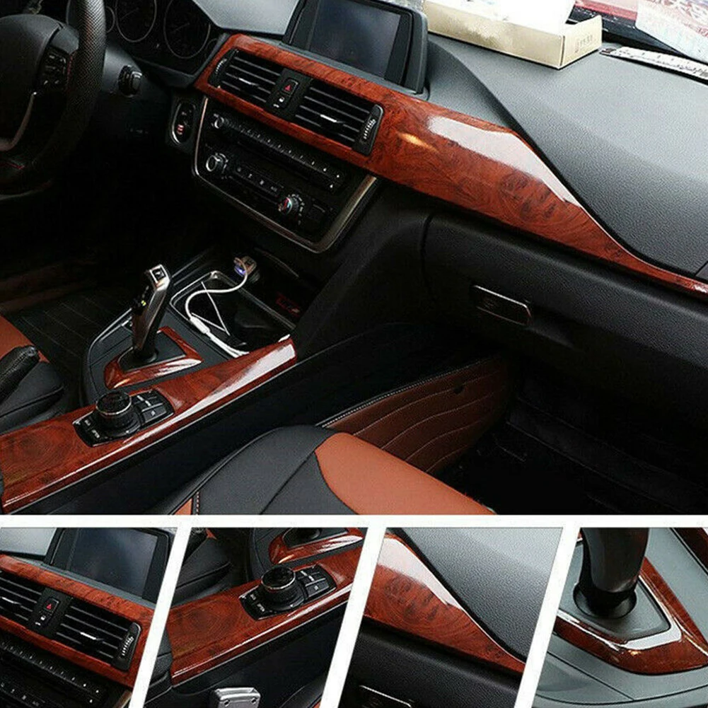 

Car Interior Wood Grain Textured Wrap Sticker Decal Sheet Film DIY Car Interior Film High Glossy Car Accessories In Stock