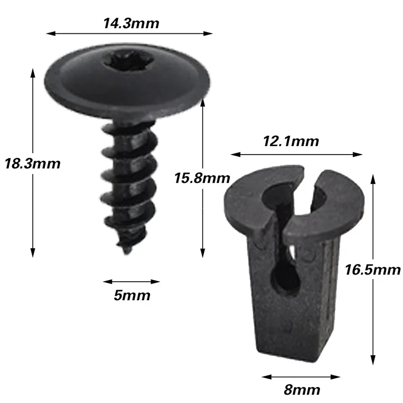 Car Fastener Clips Screw Car Engine Under Cover Splash Guard Self-tapping Screws Auto Accessories