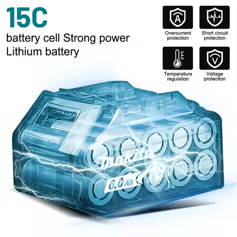 Original Makita 18V power tool battery pack 6.0Ah lithium-ion battery with strong endurance, battery replacement