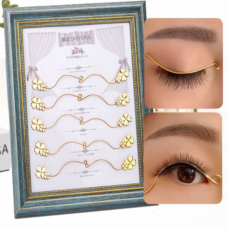 False Eyelash Display Board 10 Pairs Eyelashes Try on Effect Exhibit Auxiliary Tool Assistor Magnet False Eyelash Display Rack