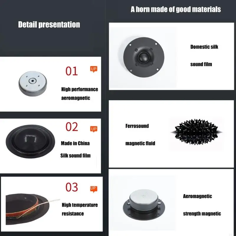 918C Audiophiles 4 بوصة 8Ohm 60W 104mm مكبر صوت على شكل قبة مع مغناطيس واحد لأنظمة الصوت المتطورة