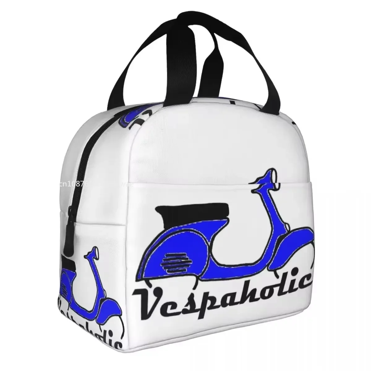 Vespa Logo 2 Thermal Insulated Lunch Bag School Reusable Lunch Container Cooler Thermal Lunch Box