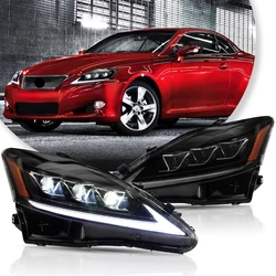 VLAND Headlamp Car Assembly For LEXUS  IS250 Headlight IS350 IS300 2006-2012 IS220d/IS F Clear Lamplight With Moving Turn Signal