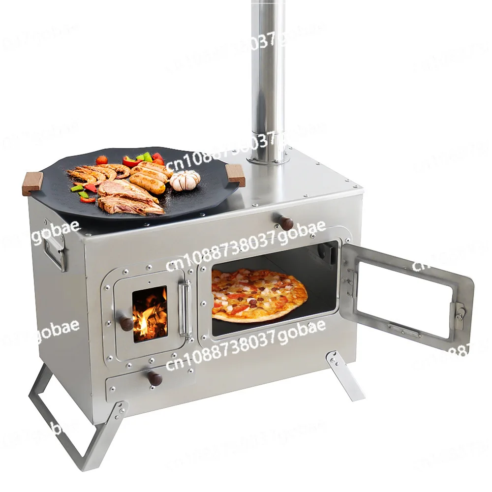 

Silver Outdoor Tent Stove, Wood Fireplace, Outdoor Heater