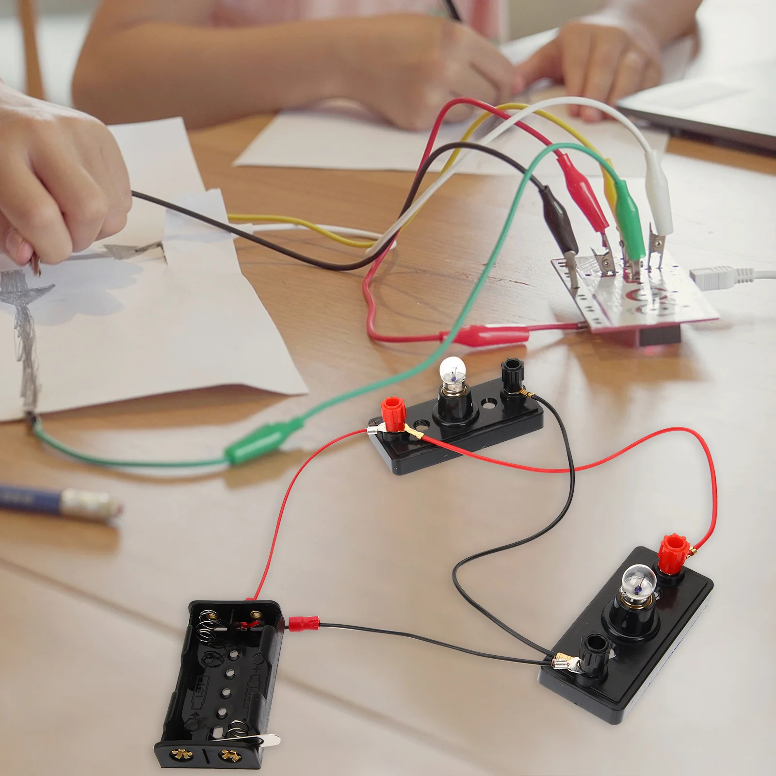 مجموعة واحدة من مجموعة الدوائر الكهربائية لتجربة العلوم الابتدائية وتعليم الجذع وتعلم التعلم العملي على اكتشاف الكهرباء #3