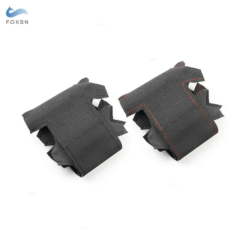 Car Steering Wheel Suede Leather Cover For Audi A3 8P A4 B7 B8 A5 8T A6 C6 A8 D3 Q5 8R Q7 4L 4-Spoke with multi-function button