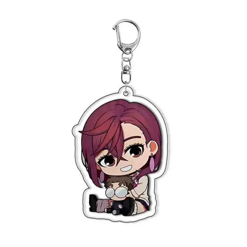 Fashion Anime Dandadan Momo Acrylic Keychain Car Bag Charms Key Chain Cartoon Badge Pendant Chaveio For Children Christmas Gift