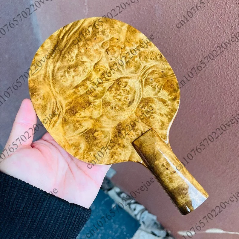 Golden nanmu nanmu table tennis racket baseplate horizontal racket straight racket pure wood full-page special
