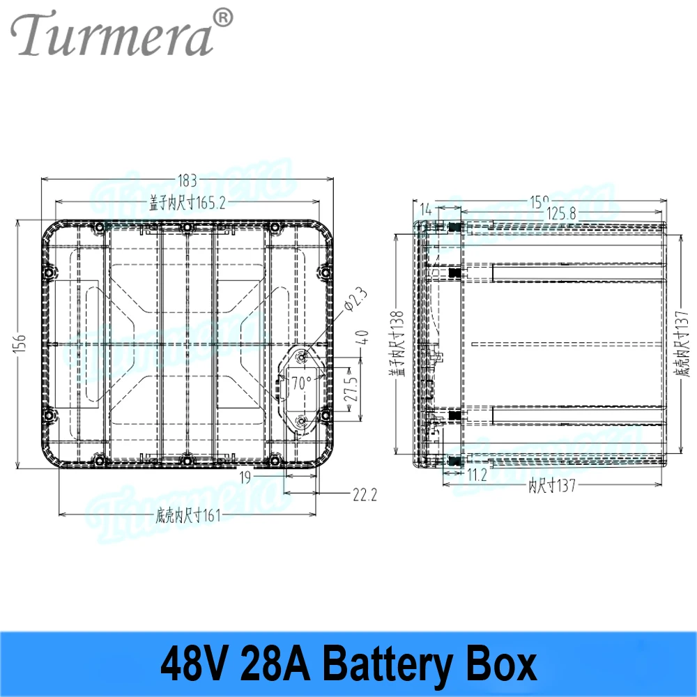 Imagem -02 - Turmera-caixa de Bateria E-bike Bms com Suporte 18650 Níquel de Soldagem para Uso Faça Você Mesmo Pack 18650 13s 30a 50a 48v dc Xt60